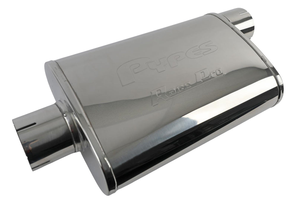 PRO MUFFLER 14IN BODY 3IN OFFSET IN/CENTER OUTLET 304SS