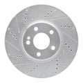 R1 16-23 Mercedes-Benz GLC350e Rear Left Drilled & Slotted Silver Brake Rotor