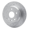 R1 Concepts Brake Rotor Drilled and Slotted Silver Fits Acura CL