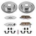 R1 08-20 Subaru WRX Rear Left Drilled & Slotted Black Brake Rotor