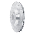 R1 Concepts Brake Rotor Drilled and Slotted Silver Fits Mercedes-Benz Maybach