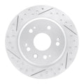 R1 02-04 Honda Cr-V Rear Left Drilled & Slotted Geoperformance Rotor