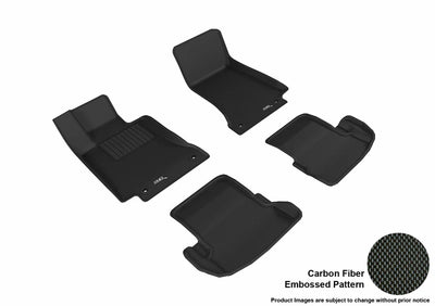 3D MAXpider 2016-2020 Mercedes Benz C-Class Coupe C205 Kagu 1st & 2nd Row Floormats - Black