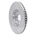 DFC 09-15 Toyota Venza Front Left Drilled & Slotted Silver Brake Rotor