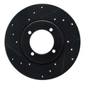 R1 78-83 Dodge Challenger Front Left Drilled & Slotted Black Brake Rotor