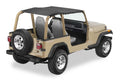 ~(5 lbs. 12X11X4)~ Bikini Top Strapless Safari-style Black Denim Jeep 92-95 Wrangler; Safari (extended length); requires 51209-01 channel