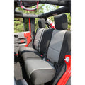 Seat Cover, Rear, Neoprene Black/Gray; 07-18 Jeep Wrangler JK