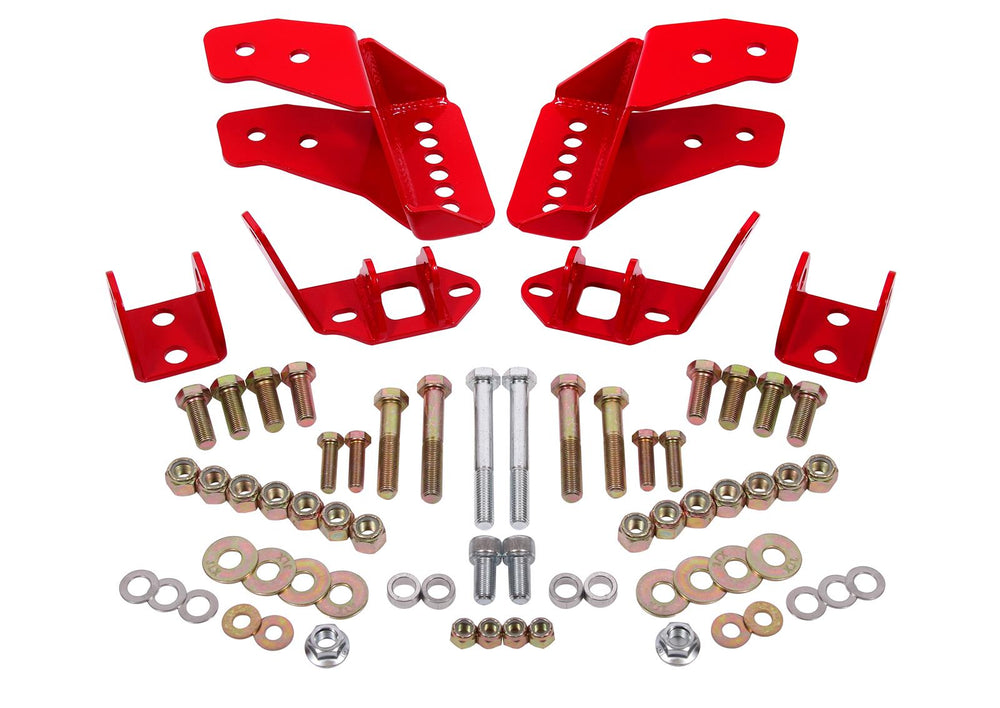 BMR 78-87 G-Body Coilover Conversion Kit Rear Adjustable Shock Mount Without CAB - Red