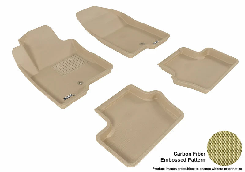 3D MAXpider 2007-2017 Jeep Compass/Patriot Kagu 1st & 2nd Row Floormats - Tan