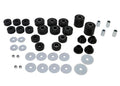 Body mount - bushing 22 Bushings 4 Tubes 4 Nuts 14 Washers Grease Install Guide