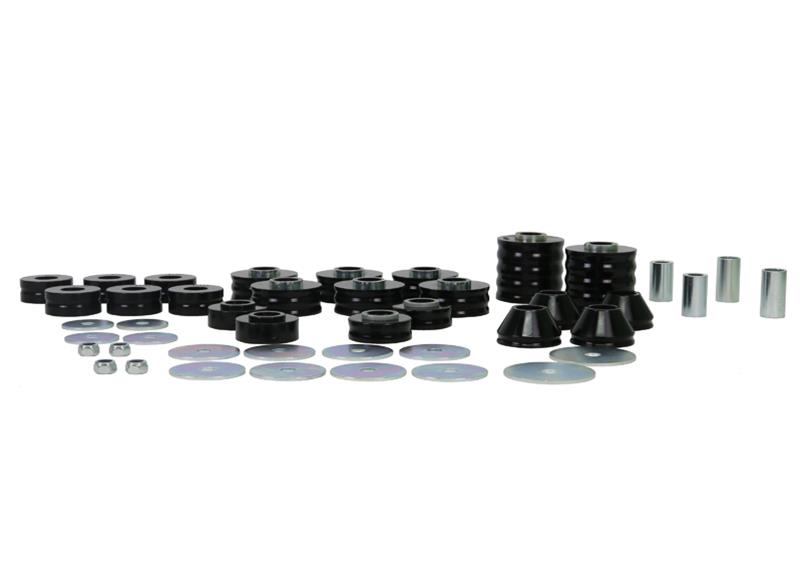 Body mount - bushing 22 Bushings 4 Tubes 4 Nuts 14 Washers Grease Install Guide