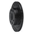 R1 94-97 Ford Aspire Front Right Drilled & Slotted Black Brake Rotor