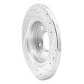 DFC 93-05 Ford Taurus (Excl SHO) Rear Left Drilled & Slotted Silver Brake Rotor