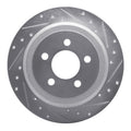 R1 07-12 Dodge Nitro Rear Right Drilled & Slotted Silver Brake Rotor