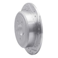 R1 07-12 Dodge Nitro Rear Right Drilled & Slotted Silver Brake Rotor