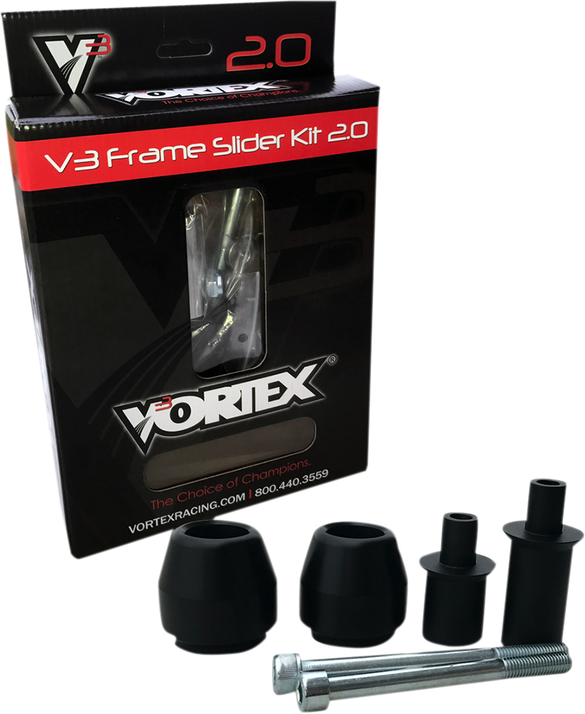 Vortex Racing 13-17 Kawasaki Ninja 300 V3 2.0 Frame Slider Kit- No Cut