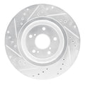 R1 Concepts Brake Rotor Drilled and Slotted Silver Fits Acura MDX