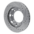 R1 71-91 Chevrolet K20 Pickup Front Left Drilled & Slotted Silver Brake Rotor