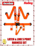 RaceQuip Orange L & L 5pt Seat Belt