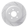 R1 15-23 Ford Mustang Rear Right Drilled & Slotted Geoperformance Rotor