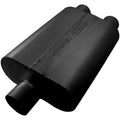 40 Series Delta Flow Chambered Muffler 40 Delta Flow 2.50 Center In 2.50 Dual Out Aggressive Sound Flowmaster