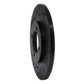 R1 80-83 Toyota Corolla (US/Canada) Front Left Drilled & Slotted Black Brake Rotor