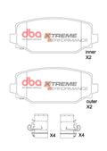 DBA 21-23 Jeep Grand Cherokee WL Rear XP Performance Brake Pads