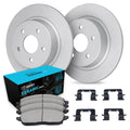 R1 Concepts Brake Rotor- Carbon Coated with Ceramic Pads Hdw Fits Mazda 3