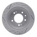 DFC 09-16 Hyundai Elantra Rear Right Drilled & Slotted Geoperformance Rotor