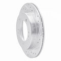 R1 91-98 Chevrolet Tracker Front Right Drilled & Slotted Silver Brake Rotor