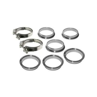 4.0 in QR AL V-band - 8 piece set (2C 3M 3F)