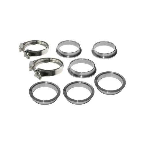 4.0 in QR AL V-band - 8 piece set (2C 3M 3F)