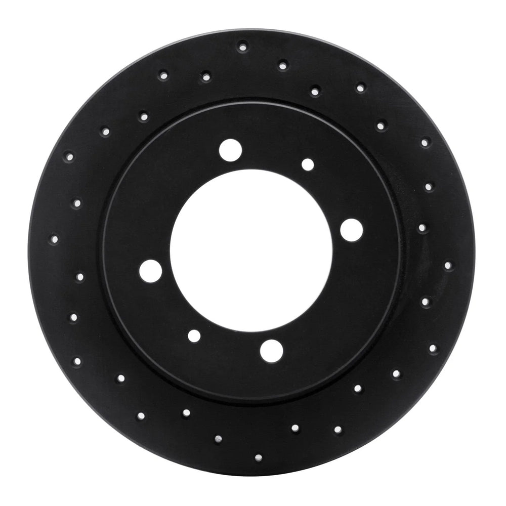 R1 00-07 Volvo S40 Rear Right Drilled Black Brake Rotor