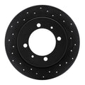 R1 00-07 Volvo S40 Rear Right Drilled Black Brake Rotor