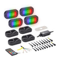 4 PACK OF RGBW ROCK LIGHTS NO CONTR