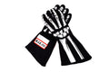 Single Layer White Skeleton Gloves X-Small