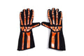 Single Layer Orange Skeleton Gloves Medium