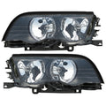 LH HEADLAMP ASSY COMPOSITE; W/HALOGEN LAMPS; 4DR SDN; E46; 323I 9900