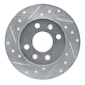 R1 81-87 Renault ALLIANCE Front Left Drilled & Slotted Silver Brake Rotor