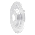 R1 2013-2025 Acura ADX Front Left Drilled & Slotted Silver Brake Rotor