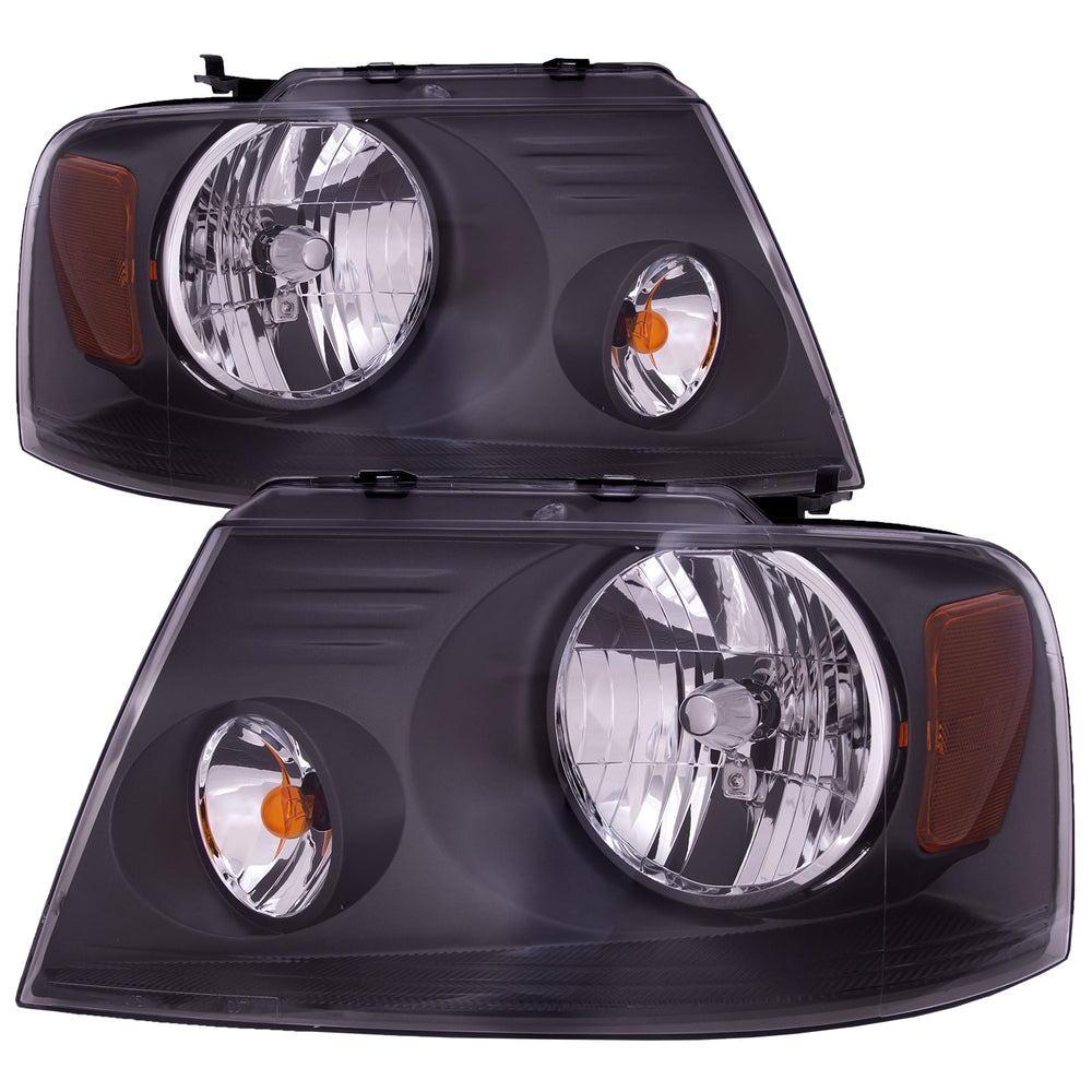 RH HEADLAMP ASSY COMPOSITE; F150(NEW STYLE); W/SHADOW GRAY TRIM; F150 0708