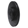 R1 13-22 Honda Accord Coupe Front Right Drilled & Slotted Black Brake Rotor