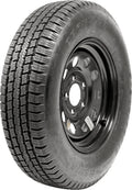 ST205/75R15 6 PLY PROVIDER TRAILER TIRE ON 15X5 5X4.5 BLK MOD WHEEL 3.19CB 0OS