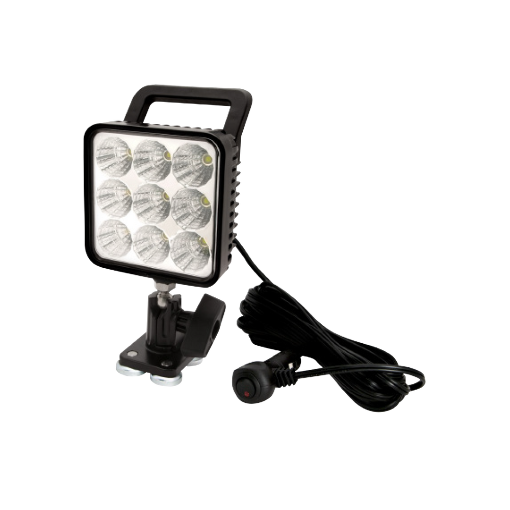 LED WORKLAMP CLEAR SQUARE (9 LEDS) 3 WATT LED FLOOD BEAM