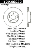 Centric Performance Brake Rotor