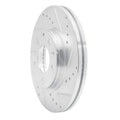 R1 03-05 Mazda 6 Front Right Drilled & Slotted Silver Brake Rotor