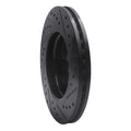 R1 11-23 Chevrolet Bolt EUV Front Right Drilled & Slotted Black Brake Rotor