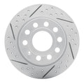 R1 10-19 Audi A3 Rear Left Drilled & Slotted Geoperformance Rotor