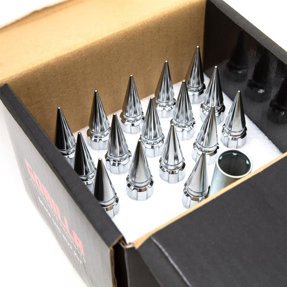 Gorilla 4 LUG 10-1.25 SHORT SPIKE KIT CHR
