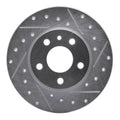 R1 Concepts Brake Rotor Drilled and Slotted Silver Fits Alfa Romeo